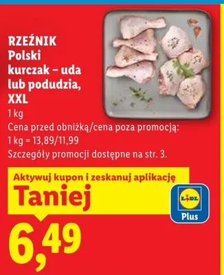 Kurczak podudzia XXL promocja w Lidl