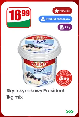Skyr skyrnikowy President promocja w Dino