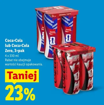 Napój gazowany Coca-Cola 3-pak promocja w Lidl