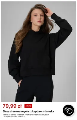 Bluza dresowa regular z kapturem damska 4F promocja w 4F
