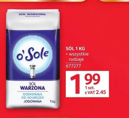Sól warzona o'Sole promocja w Selgros
