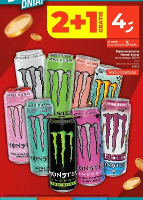 Napój energetyczny Monster Energy Zero Sugar promocja w Dealz