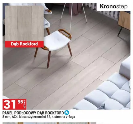 Panel podłogowy Dąb Rockford 8mm AC4 klasa użyteczności 32 4 stronna v-fuga promocja w Merkury Market