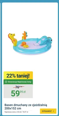Basen dmuchany ze zjeżdżalnią promocja w ERLI