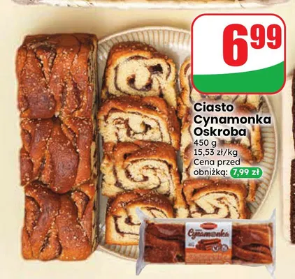 Ciasto Cynamonka Oskroba promocja w Dino