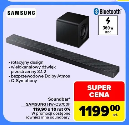 Soundbar Samsung HW-QS700F promocja w Carrefour