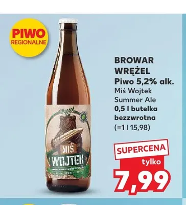 Piwo Browar Wrężel Miś Wojtek Summer Ale promocja w Kaufland