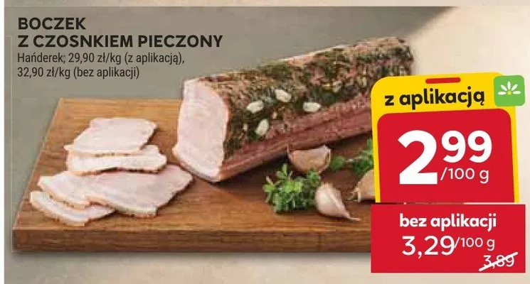 Boczek z czosnkiem pieczony promocja w Stokrotka