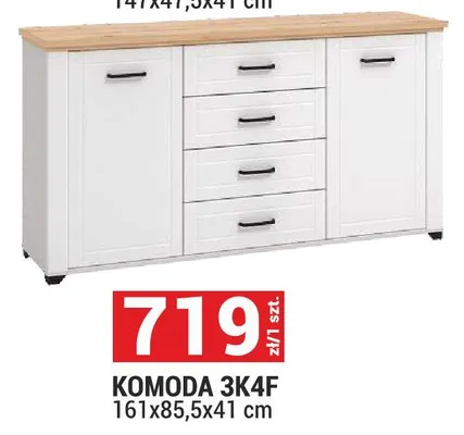 Komoda 3K4F 161x85,5x41cm promocja w Merkury Market
