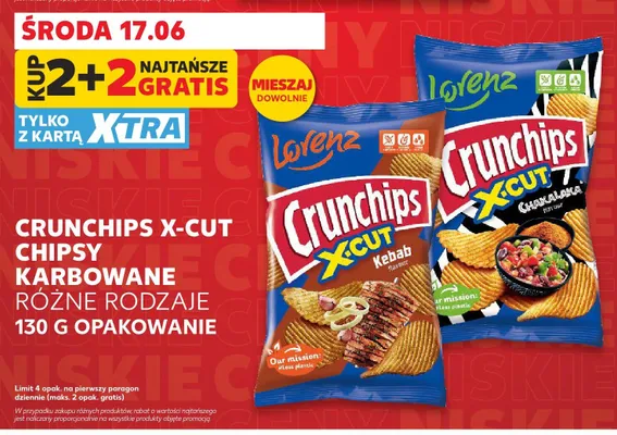 Chipsy karbowane Crunchips X-Cut Chakalaka promocja w Kaufland