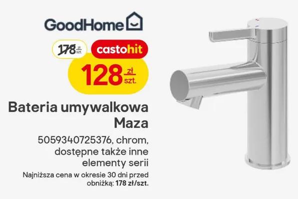 Bateria umywalkowa Maza promocja w Castorama
