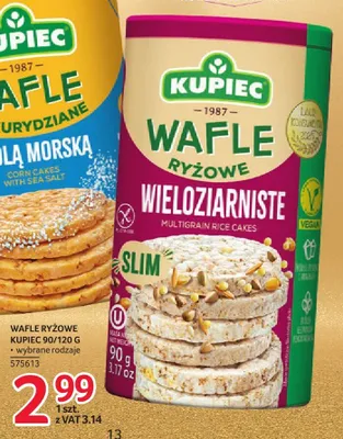 Wafle ryżowe Kupiec wieloziarniste promocja w Selgros