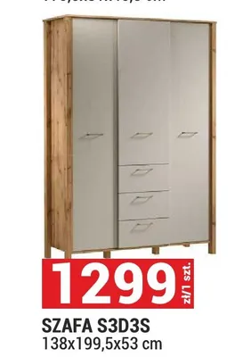 Szafa S3D3S Indygo promocja w Merkury Market