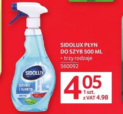 Płyn do szyb Sidolux 500ml promocja w Selgros