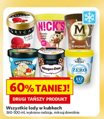 Lody Sorbet Malinowy Grycan promocja w Auchan
