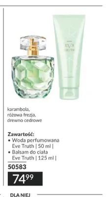 Zestaw woda perfumowana Eve Truth + balsam do ciała Eve promocja w AVON
