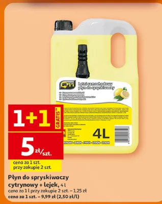 Płyn do spryskiwaczy cytrynowy + lejek promocja w Auchan