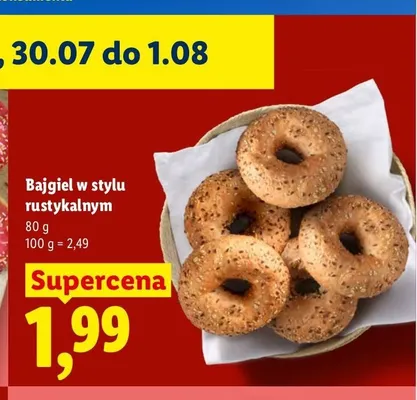 Bajgiel w stylu rustykalnym promocja w Lidl
