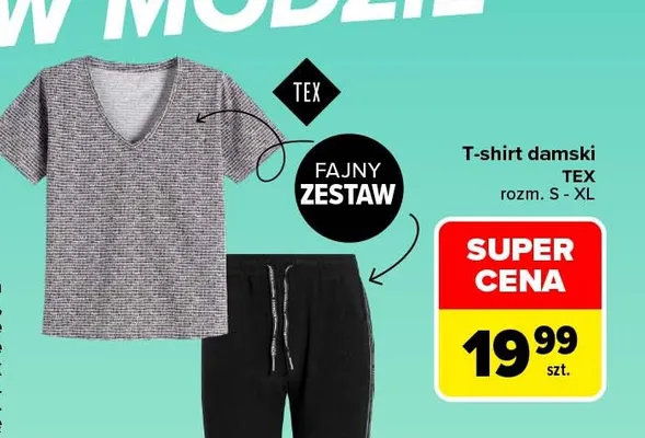 T-shirt damski TEX promocja w Carrefour
