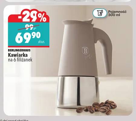 Kawiarka na 6 filiżanek BerlingerHaus promocja w Biedronka