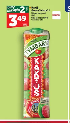 Napój Owoce Świata Tymbark Kaktus promocja w TOPAZ