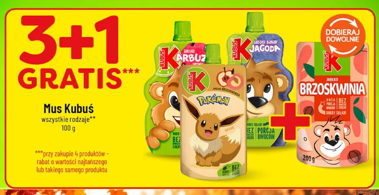 Mus Kubuś jabłko brzoskwinia promocja w POLOmarket