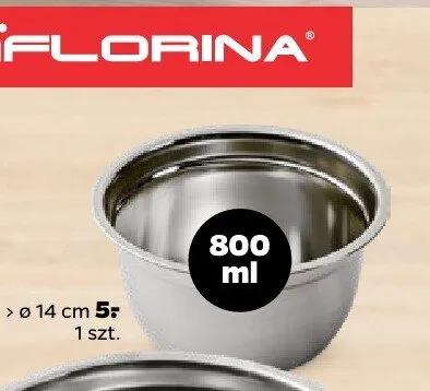 Miska nierdzewna 800 ml promocja w Netto