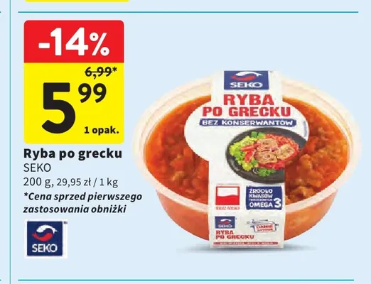 Ryba po grecku Seko promocja w Intermarche