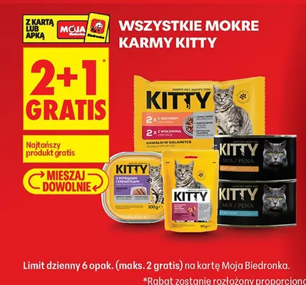 Mokre karmy dla kotów różne rodzaje promocja w Biedronka