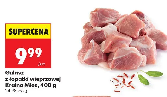 Gulasz z łopatki wieprzowej promocja w Biedronka