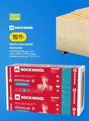 Wełna Rockslab Acoustic promocja w Castorama