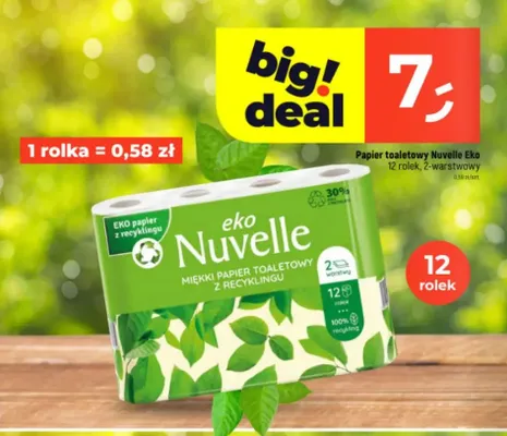 Papier toaletowy Nuvelle Eko 2-warstwowy promocja w Dealz