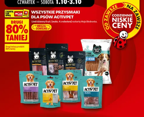 Przysmak dentystyczny dla psów Dental Sticks Medium Activ'Pet promocja w Biedronka