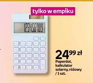 Kalkulator solarny Paperdot różowy promocja w Empik