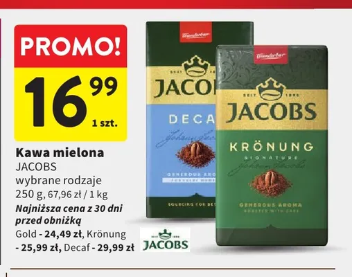 Kawa mielona Jacobs Krönung promocja w Intermarche