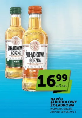 Napój alkoholowy Żołądkowa Gorzka z Miętą promocja w Euro Sklep