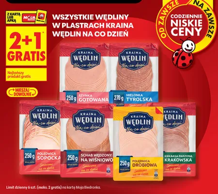 Kiełbasa parzona krakowska Kraina Wędlin Na co dzień promocja w Biedronka
