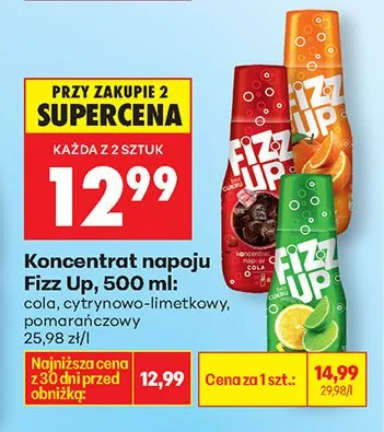 Koncentrat napoju Fizz Up cola promocja w Biedronka