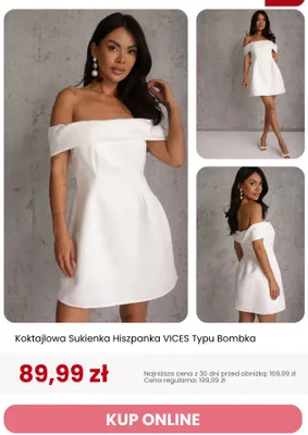 Sukienka koktajlowa Renee Hiszpanka VICES typu bombka promocja w Renee