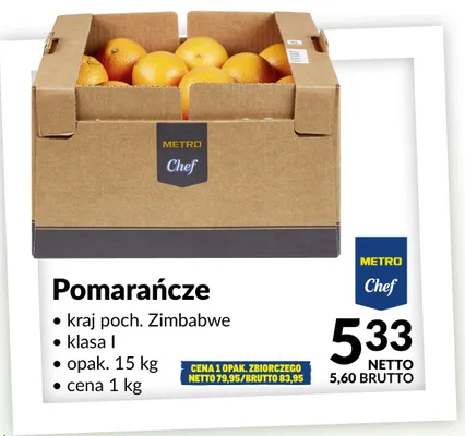 Pomarańcze METRO Chef promocja w Makro