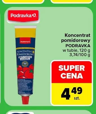 Koncentrat pomidorowy w tubie Podravka promocja w Carrefour