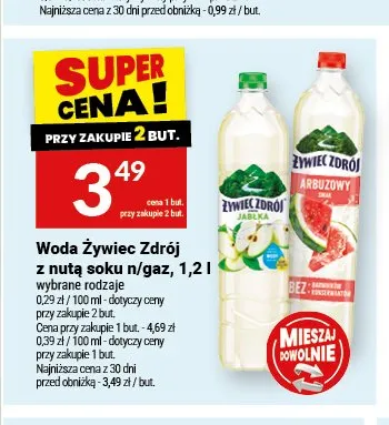 Woda smakowa Żywiec Zdrój arbuzowy promocja w Twój Market