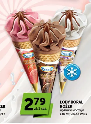 Lody Koral Rożek truskawkowy promocja w ABC