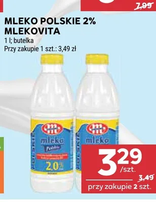 Mleko Polskie Mlekovita 2% promocja w Stokrotka