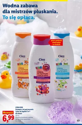 Szampon, żel pod prysznic i płyn do kąpieli 3 w 1 dla dzieci tajemnicze owoce leśne Cien Kids promocja w Lidl