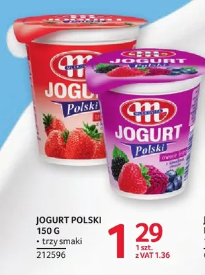 Jogurt Polski truskawkowy Mlekovita promocja w Selgros