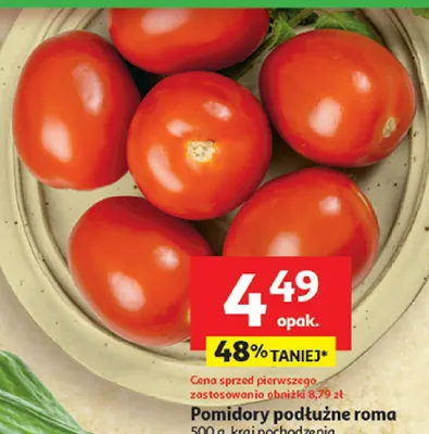 Pomidory podłużne roma promocja w Auchan