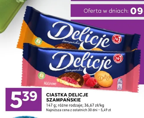 Ciastka Delicje Szampańskie promocja w Stokrotka