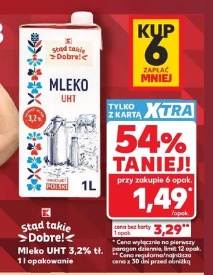 Mleko UHT Stąd takie Dobre! 3,2% promocja w Kaufland