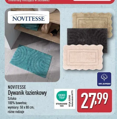 Dywanik łazienkowy Novitesse promocja w Aldi
